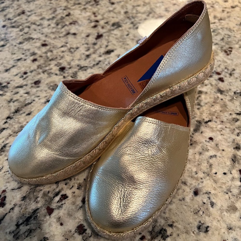 Verbenas Carmen Gold Espadrilles